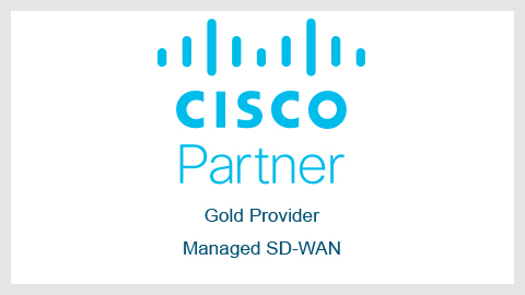 Logo of Cisco Gold Provider Partner Managed SD-WAN