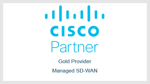 Logo of Cisco Gold Provider Partner Managed SD-WAN